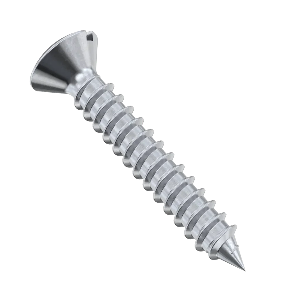 Slotted Raised Countersunk Head Tapping Screws Slotted Raised Countersunk Self Tapping Screws DIN 7973C Stainless Steel