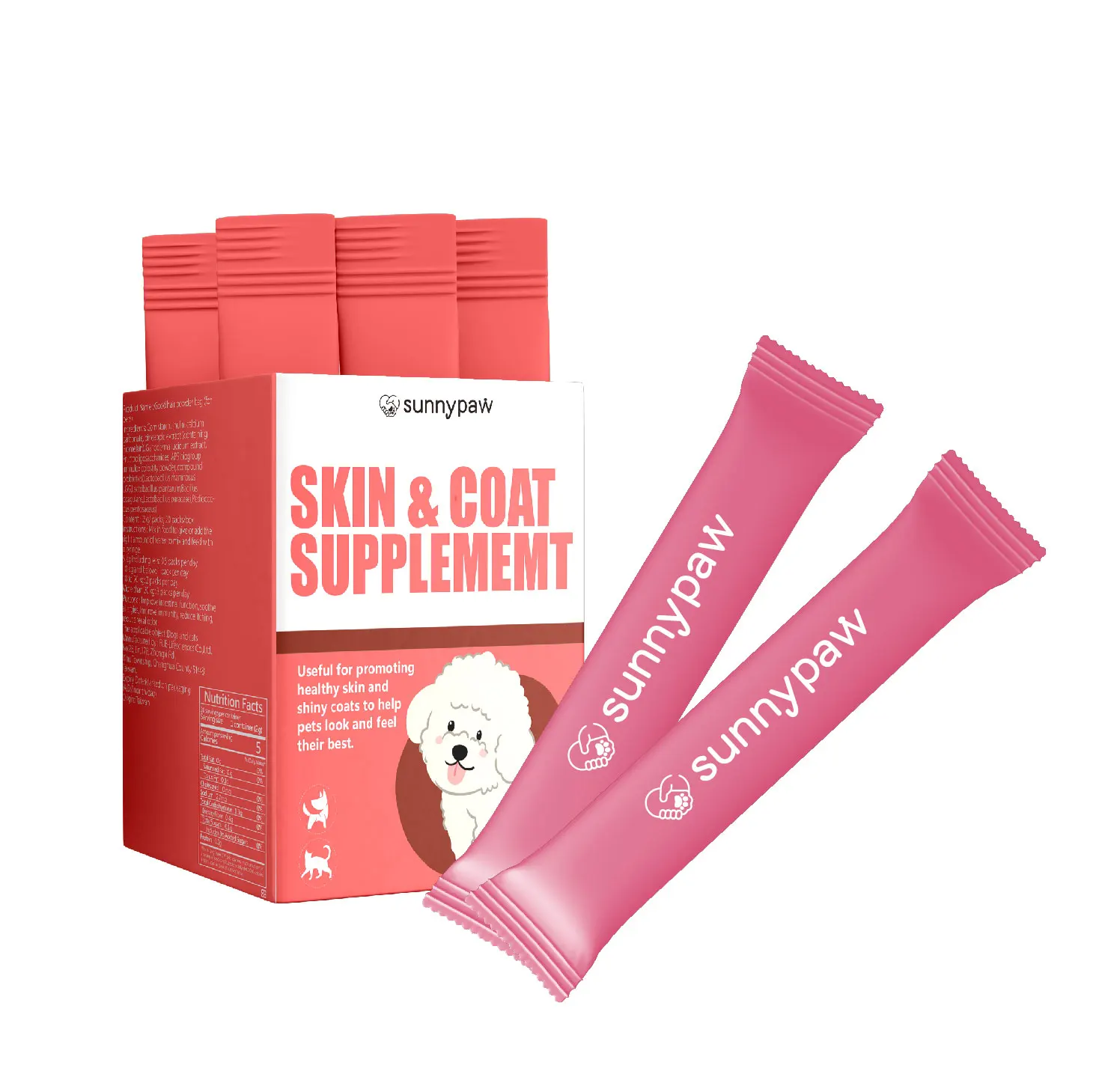 Pet Skin Coat for Dogs Skin and Coat Health Supplement helps manage excessive shedding while supporting healthy skin