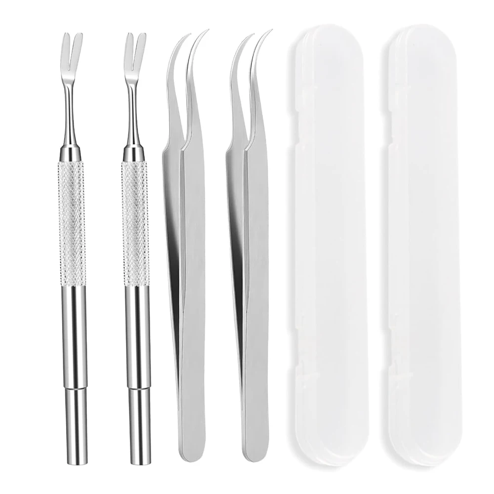 Pet Dog Tick Remover Kit Pet Stainless Steel Scratching Tick Tool Flea Extractor Tweezers Dog Tick Remover Set