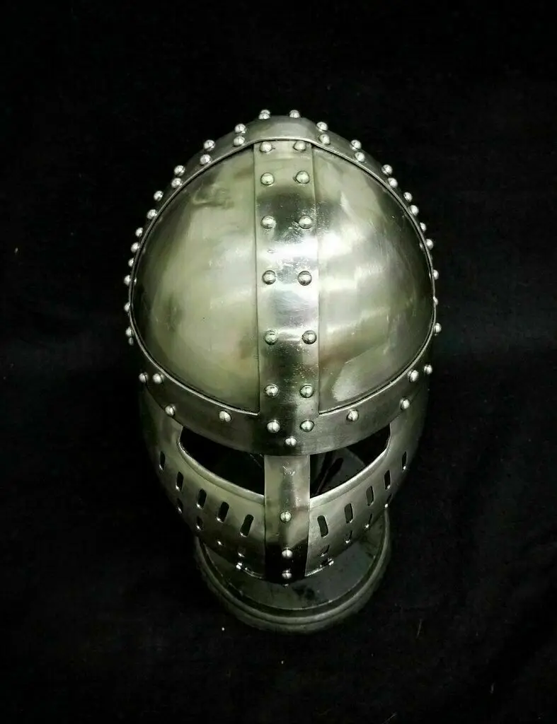 Medieval Viking Norse Helmet Templar Knight Armor Costume Helmet Spangenhelm