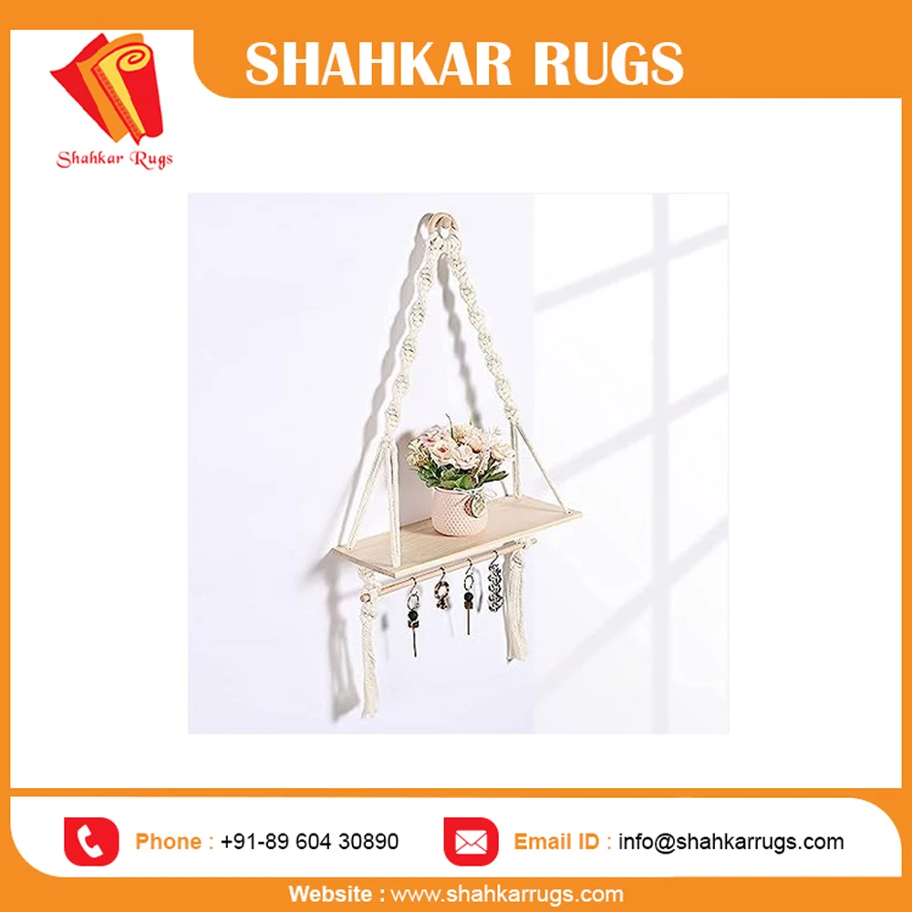 Macrame Wall Hanging Decoration Items Woven Shelf Tapestry Home Wedding for Event Handmade Boho Wall Decor