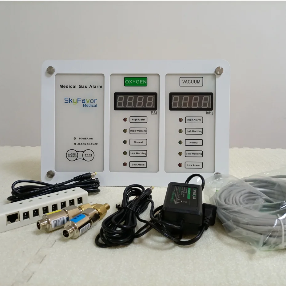 Hospital Gas area Alarm System Pipeline for Air, Oxygen, VAC Medical area Alarm unit