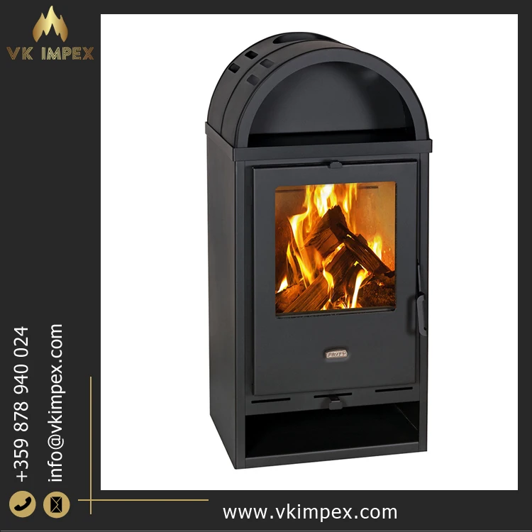 Modern Design Freestanding Wood Burning Fireplaces 2.9 Kg/h Fuel Consumption High Energy Efficiency Hotel Villa Apartment Use
