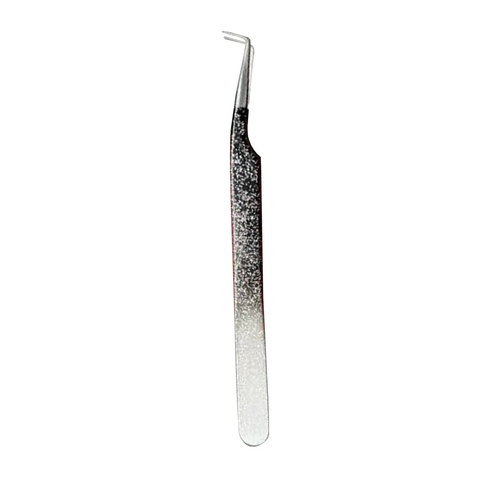 Unique Beauty Eyelash Extension Tweezers 90 Degree Bend Angled Volume Extension Stainless Steel Tweezers