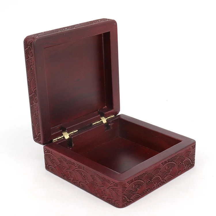High Quality Good Price Small Wholesale Wood Keepsake Cosmetic Ring Laser Engraving Cut Accessory Wooden Box