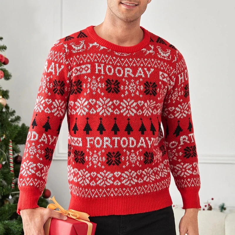 Designer Custom Knit Chompa Sueter Kazak jacquard Christmas Jumper Ugly Mens jacquard Sweater