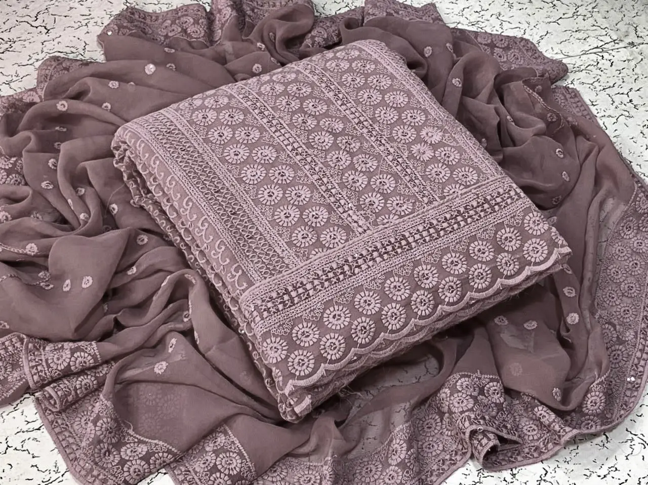 GEORGETTE WORK  DRESS MATERIAL