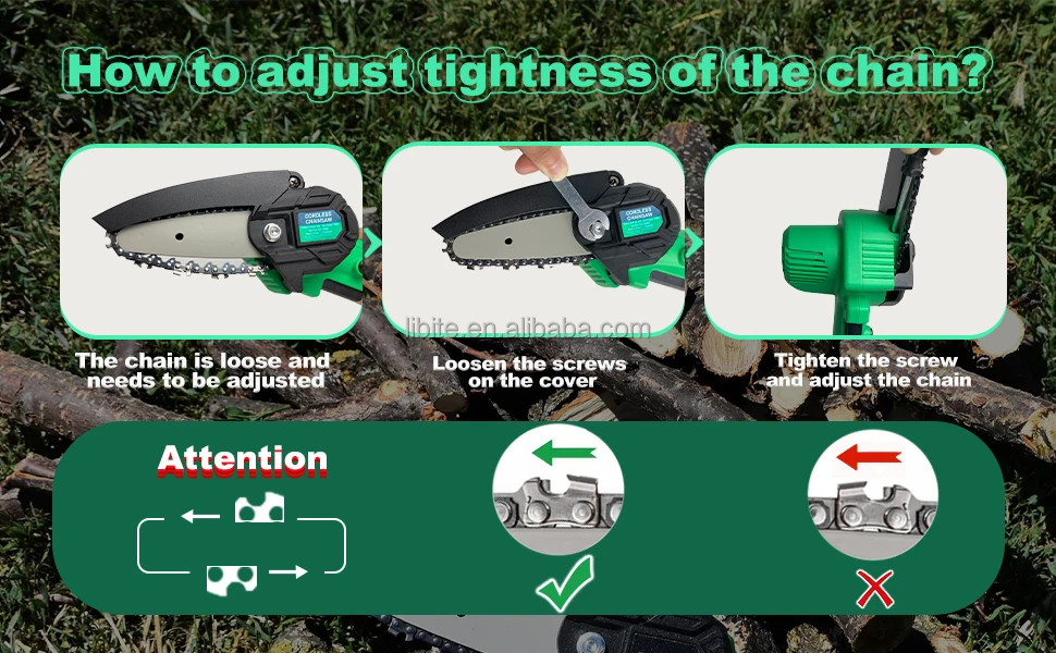 24V 48V electric chainsaw 4 6 inch Portable Handheld Electric Tree Cutting Cordless Chain Saw electric lithium chainsaw battery