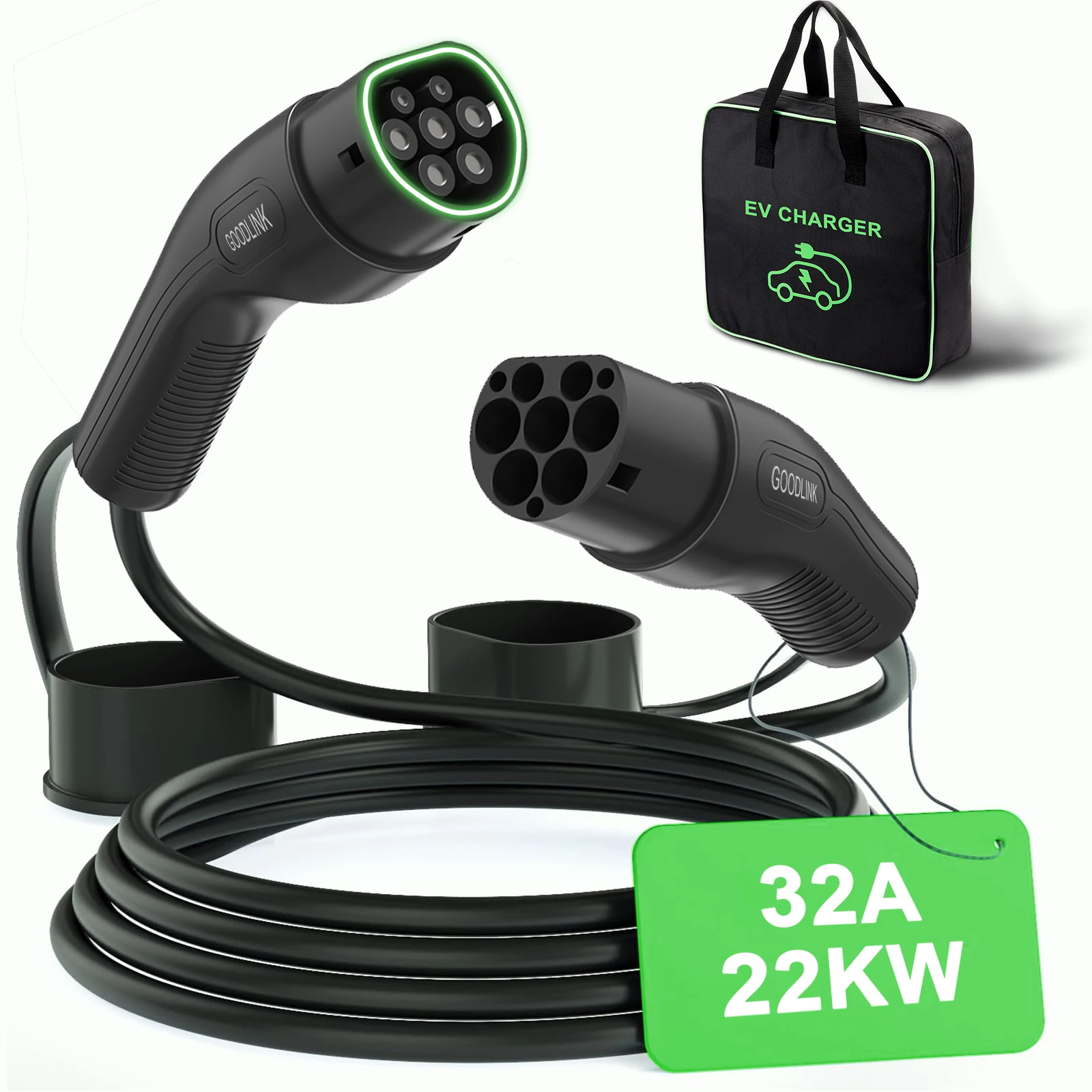 GOODLINK Fast Electric Vehicle Charging Cable 22KW/32A with OEM/ODM service Charger type 2 to type 2