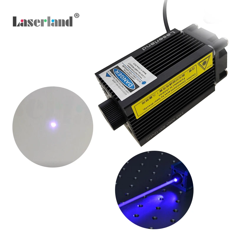 405nm UV Ultraviolet Violet Blue High-power Engraving Fluorescence Biological Excitation Dot Diode Laser Module Dot Light Source