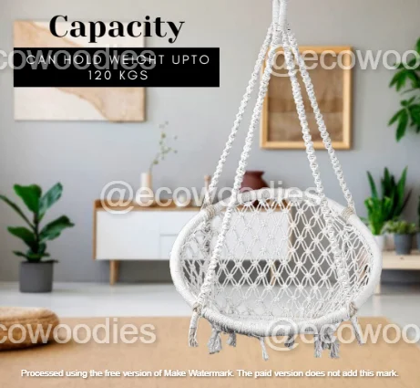 Factory Price New Design Kids Outdoor Patio Quilted Hanging Kids Garden Swing Chair Available From Indian Supplier