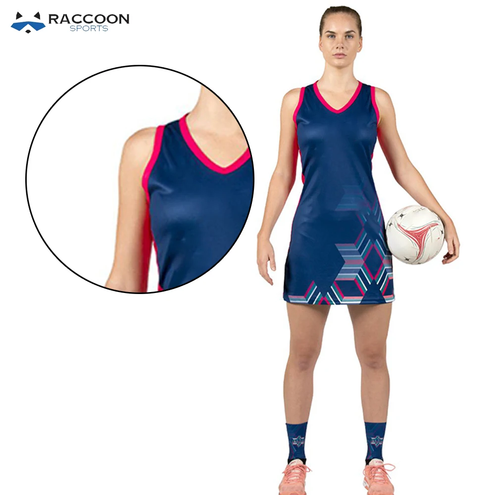 Лучший поставщик униформы Netball дизайн на заказ командные спортивные женские от Raccoon Sports