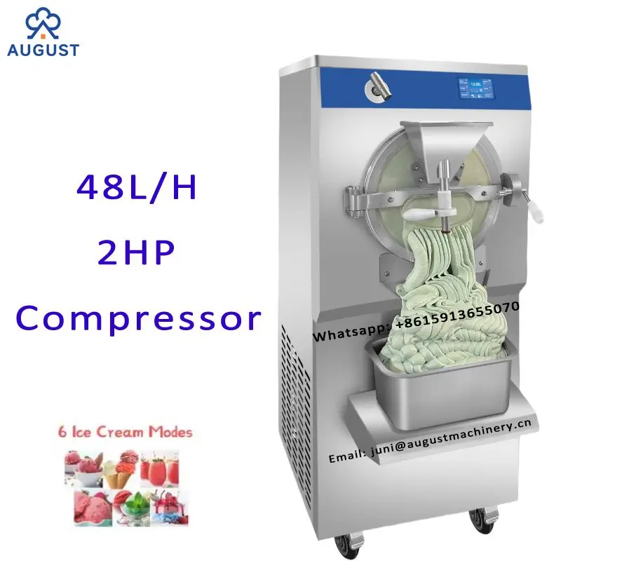 Vever High Quality 220V Ice Cream Machine New Hard and Soft Serve with Gear Components for Chocolate and Water Ingredients