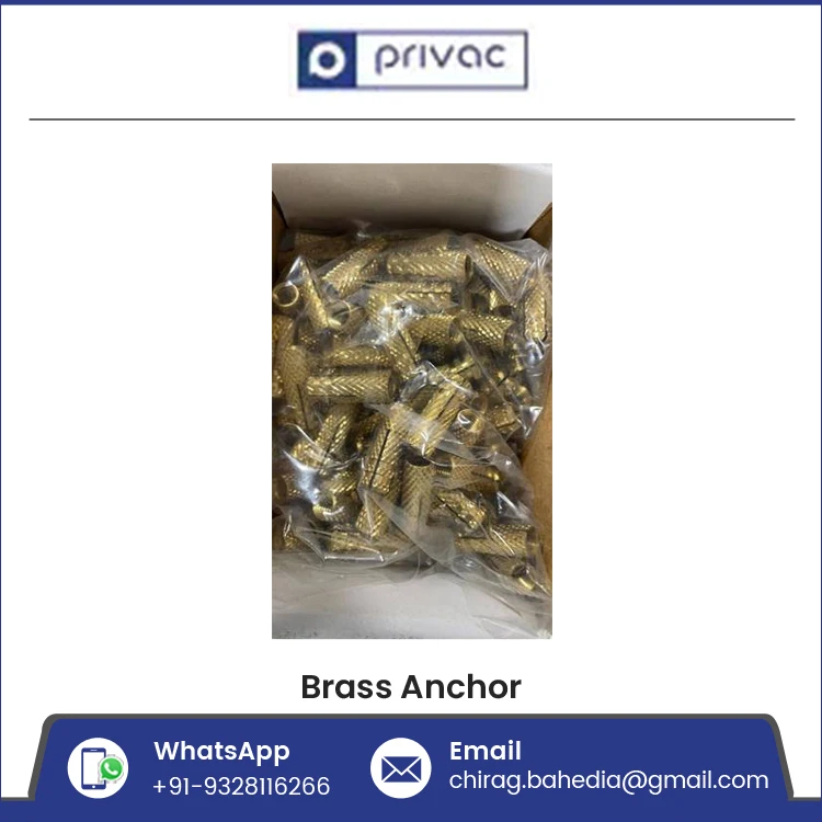 Good Quality M6 Knurled Body Copper Brass Drop In Anchor for Concrete Structures