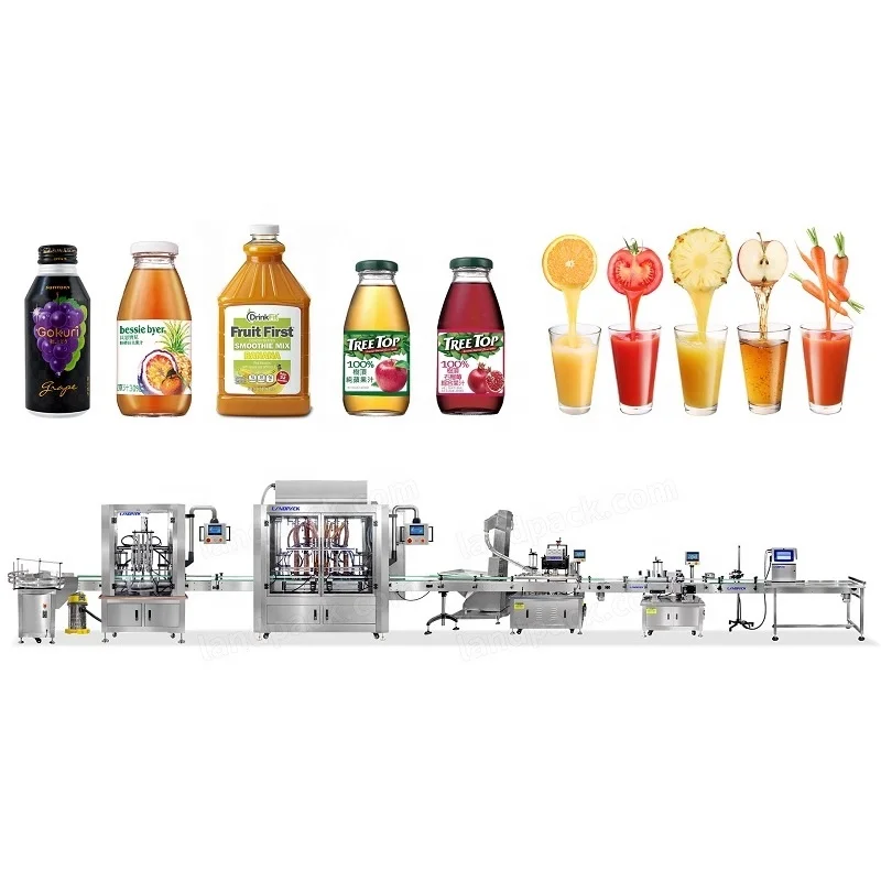 Servo Pump 4 Nozzles Bottled Hot Beverage Liquid Juice Package Packing Filling Machine
