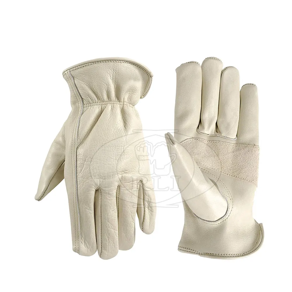 Leather Gloves Fashion Full Finger Driving Motorcycle Riding Genuine Deerskin Leather Gloves For Men
