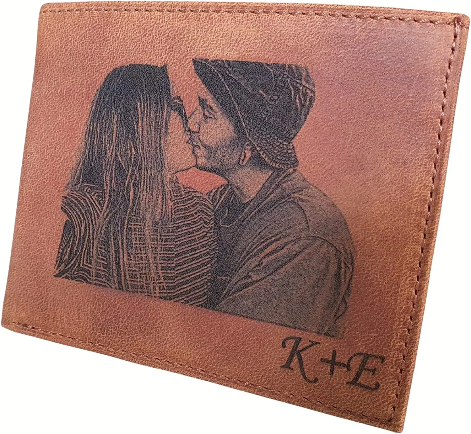 Genuine Cow Leather Laser Engraved Logo Wallet Wholesale Custom Genuine Leather Wallet for men