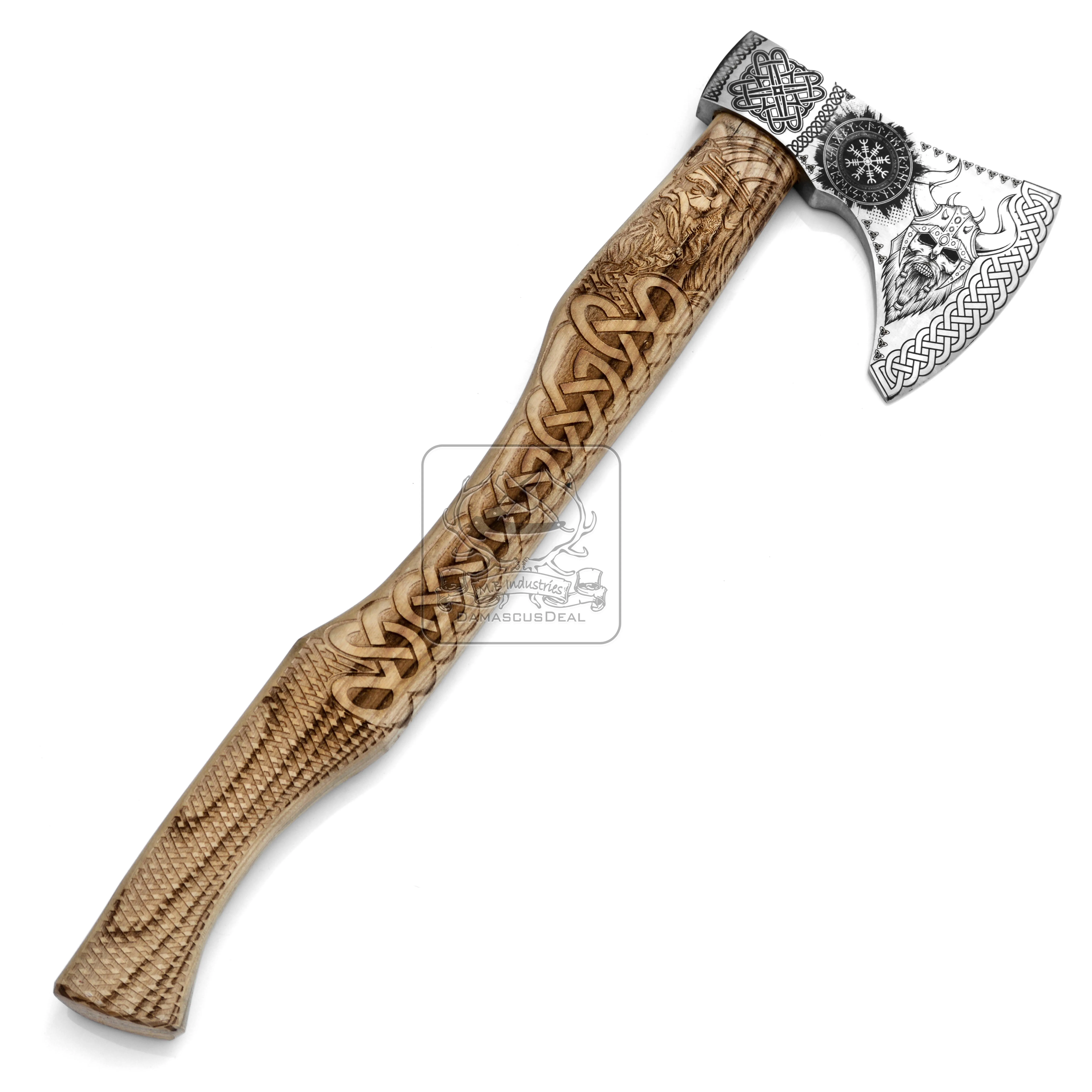 Viking Tomahawk Hatchet DD-VikingAxe-LE05 Hand Forged Axe Bearded Viking Axe Wholesale Top Quality Hand Made Axe Wooden Handle