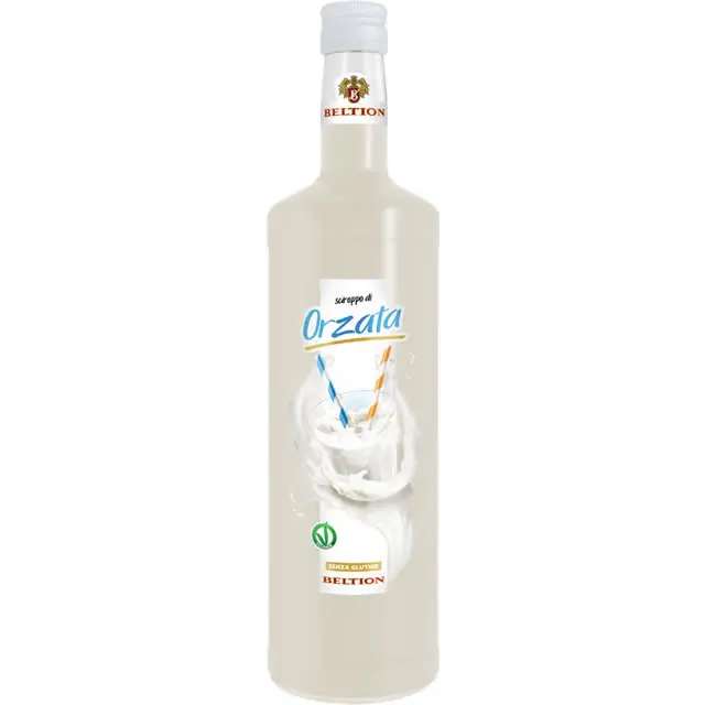 Premium Italian Orzata syrup 1000 ml VEGANOK certified to be diluted for drinks for cocktails or for topping