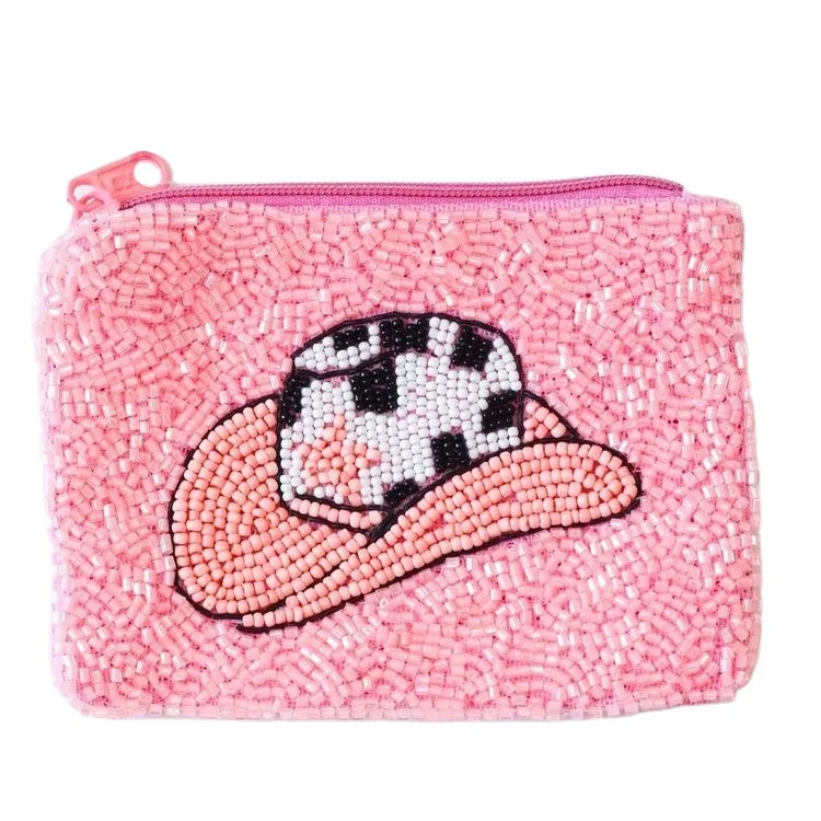 Новейший дизайн ручной мешочек с вышитыми бисером из бисера ручной работы Кошелек для монет с индивидуальным цветом для женщин и девочек