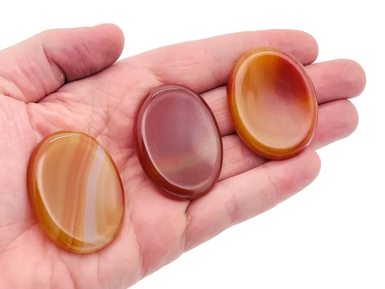 Carnelian Agate Crystal Elegant Quartz Thumb Stone for Healing Therapy Wholesale Natural Worry Stone Buy Now!