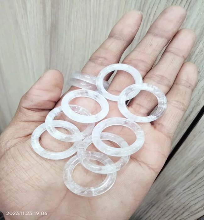 Handmade Agate Gemstone Crystal Quartz Jade Rings with Natural Stones New Collection for Fashion Jewelry