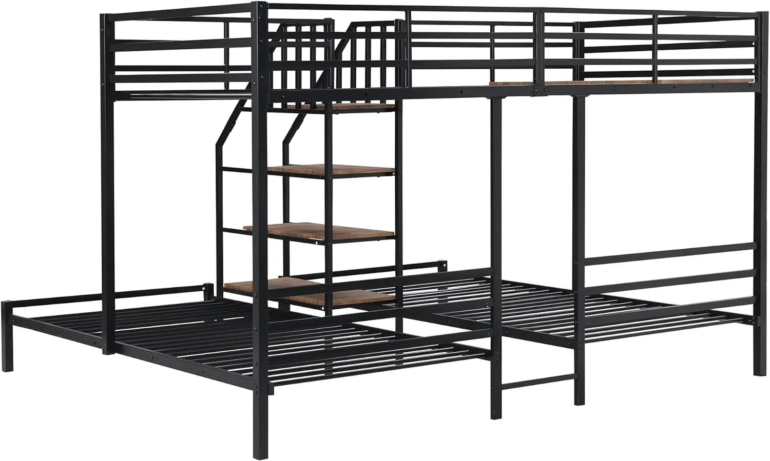 Modern Design Indoor Bedroom Home Furniture Metal Frame Triple Bunk Bed For Adult Suitable For Household Dormitory Apartment