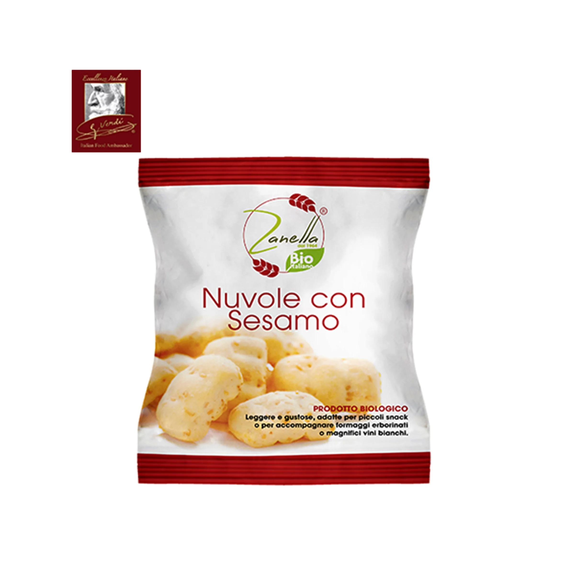 Органический кунжут Nuvole 30 г закуски GVERDI, итальянские закуски, сушеные хлебные закуски