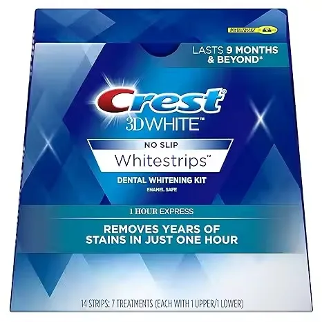 Crest 3 D белые полоски 1 час экспресс набор полосок для отбеливания зубов 14 (7 штук)