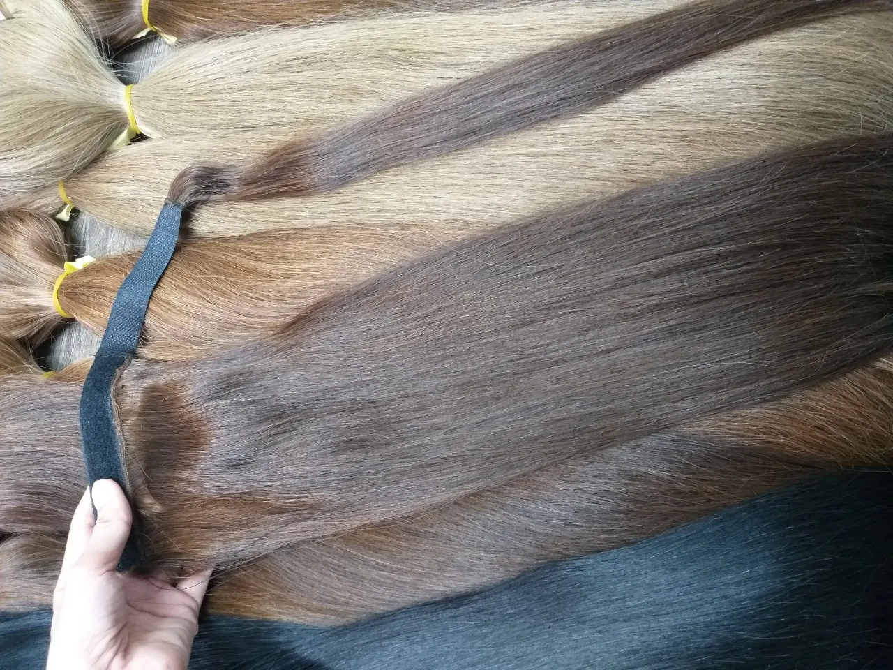 Hot Selling Cheap Ponytail Hair Extensions Raw Unprocessed Hair 100% Natural Human Hair High Quality Very Smooth & Soft