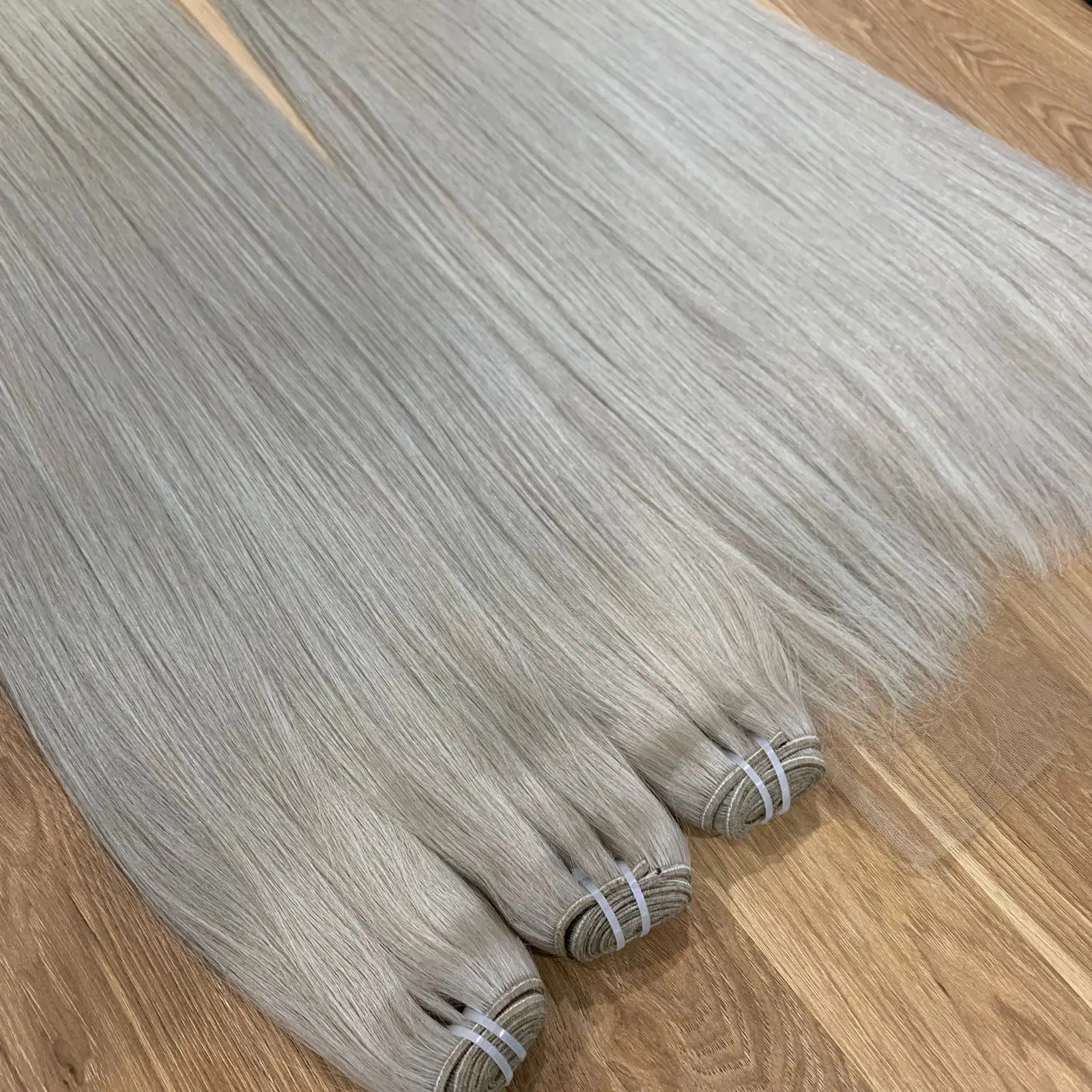 High Quality Blonde straight Double Drawn Vietnamese Human Hair Weft Hair Extensions, Natura Hair Long Length