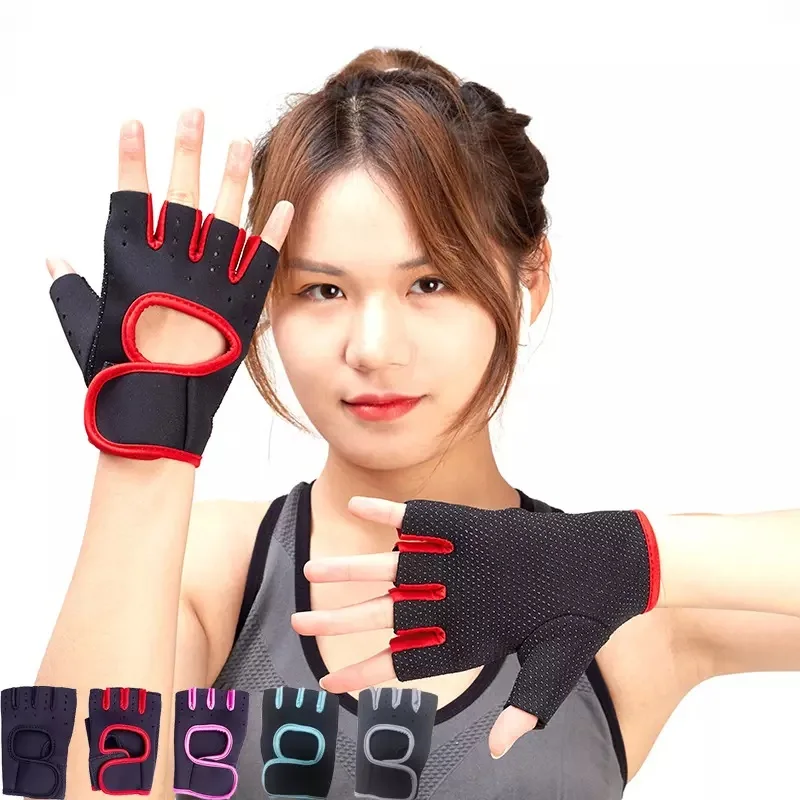 Gym Sports Gloves Kids Sports Gloves Fitness Gloves Bags Black Red Blue Logo Band Item Packing Rubber Color Wrist Size