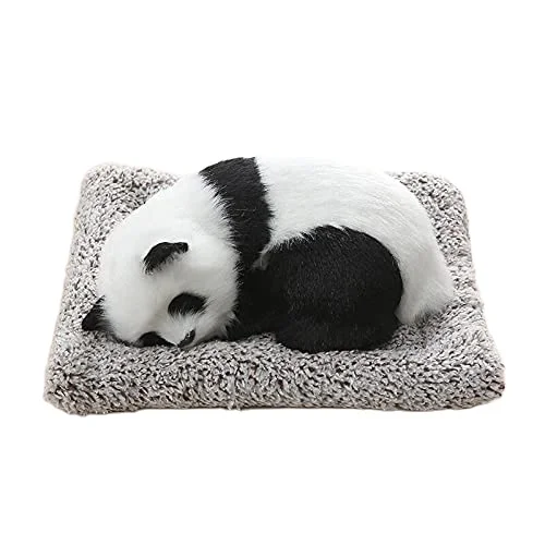 Simulation Panda Plush Sleeping Animals  Fresh Air Car Ornament  Lifelike Sleeping Lying Small Cute Fuzzy Panda