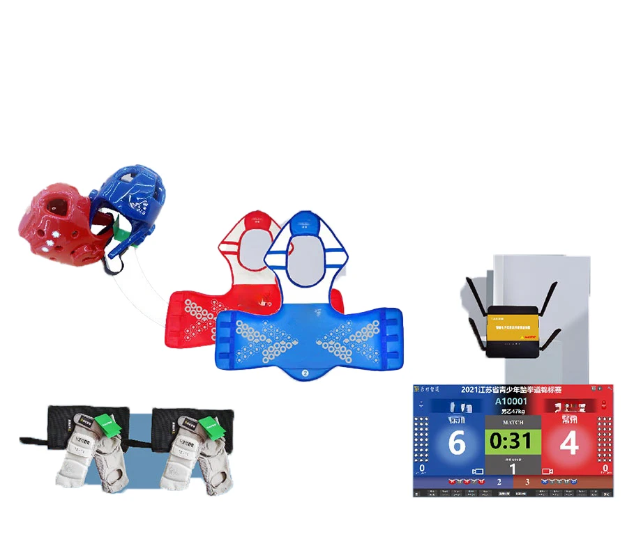taekwondo e-protector E- foot guard  E-Chest guard  E-Socks body protector E-headgear  chest guard kpnp set