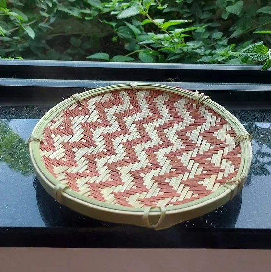 New arrival bamboo baskets made in Vietnam  table decor tray kitchenware tray made in Vietnam