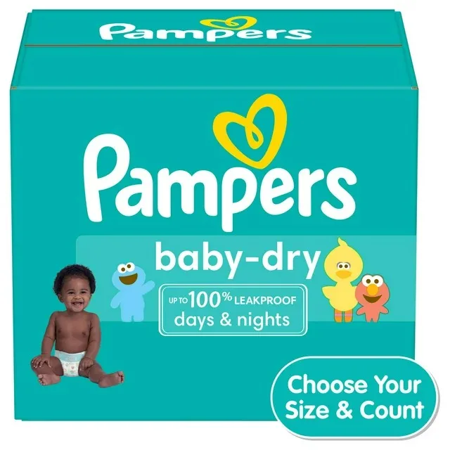 Pampers Swaddlers Diapers Size 1, 164 Count