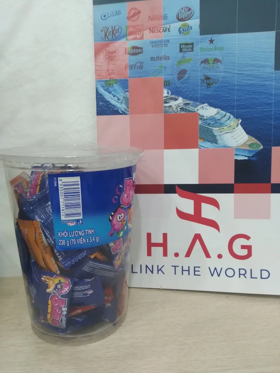 Big Babol gum fruity assorted cups 70pcs/WHOLESALE BIG BABOL