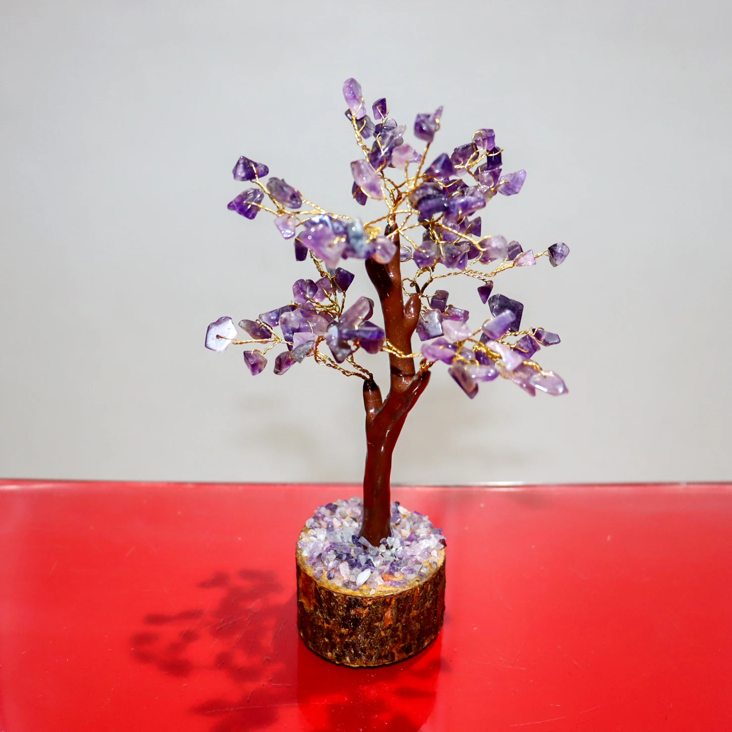 Handmade Crystal Stone Chips Trees Amethyst Gemstone Tree for Decoration and Gift available at Reasonable Price in India