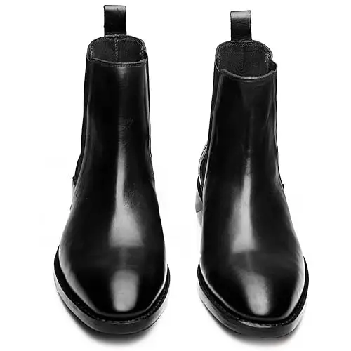 Wholesale  genuine  leather zipper Fashion boots for Men with TPR sole leather ancle boot for men from India shoes