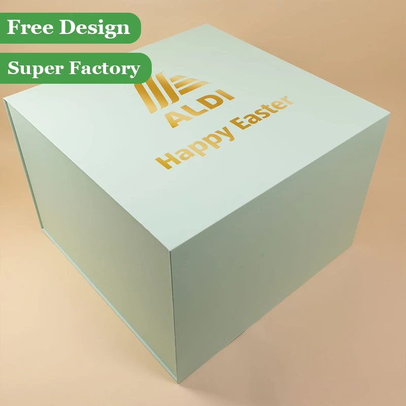 Custom Handheld Heat-Stamped Rigid Chocolate Snack Gift Box with Magnetic Closure and Insert