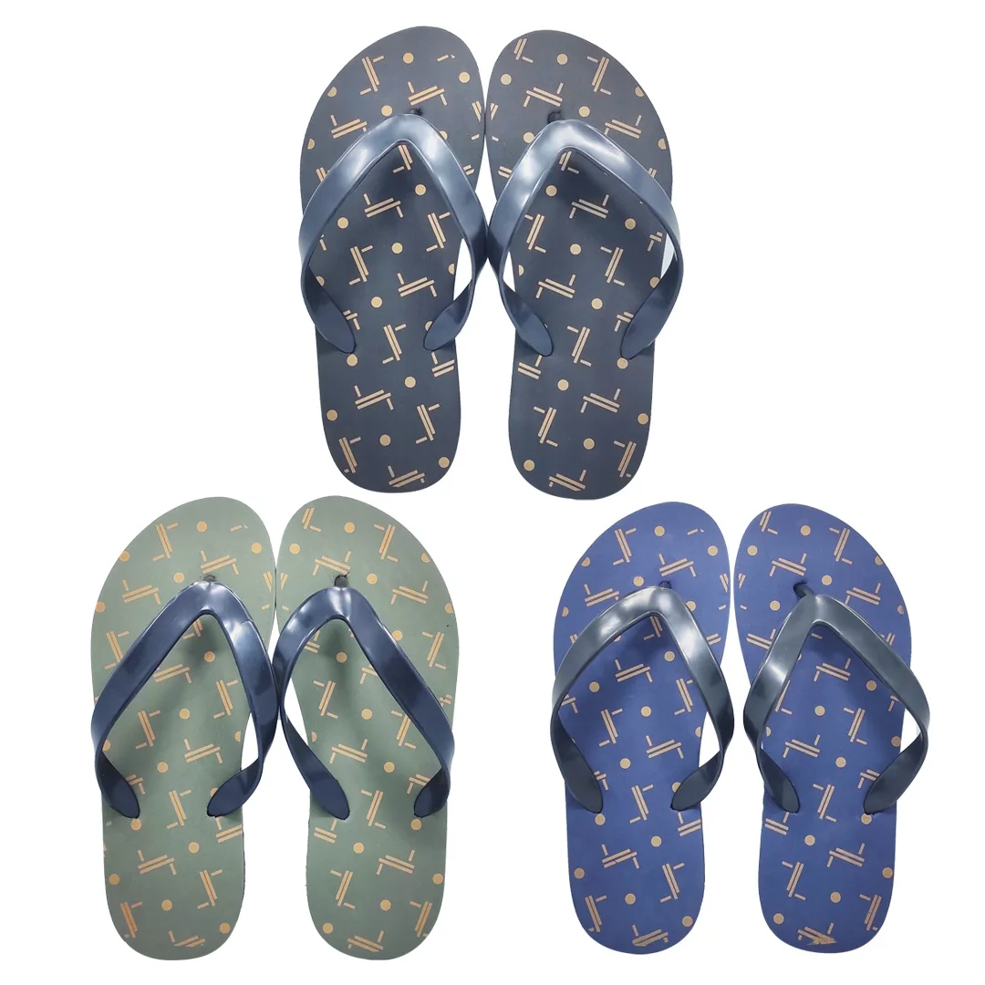 Wholesale light-weight EVA Men custom flip flops slippers male summer beach outdoor slippers