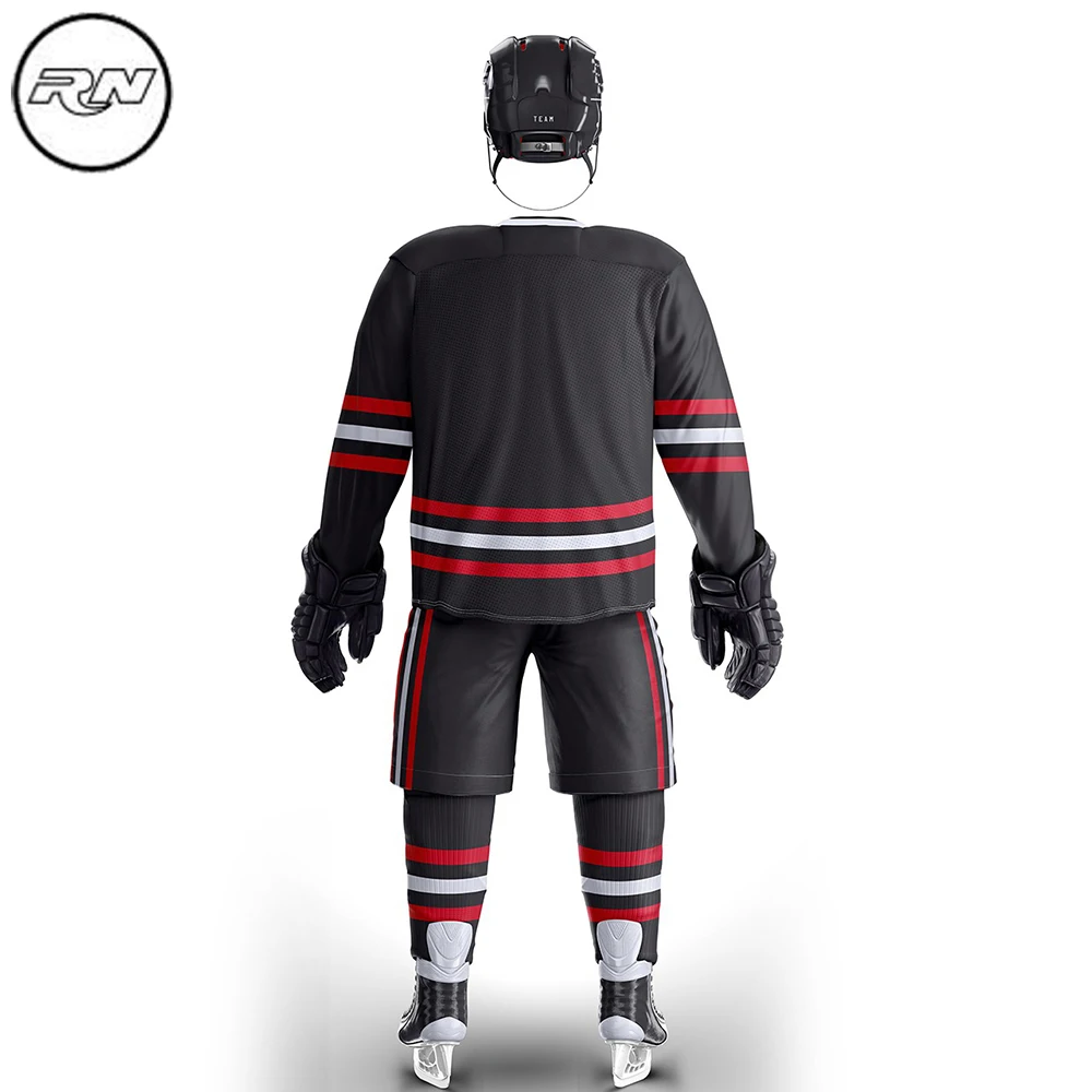 2022 New Men Cool ice Hockey uniform including Jersey Socks & Full Uniform Set Low Price For Team Wear