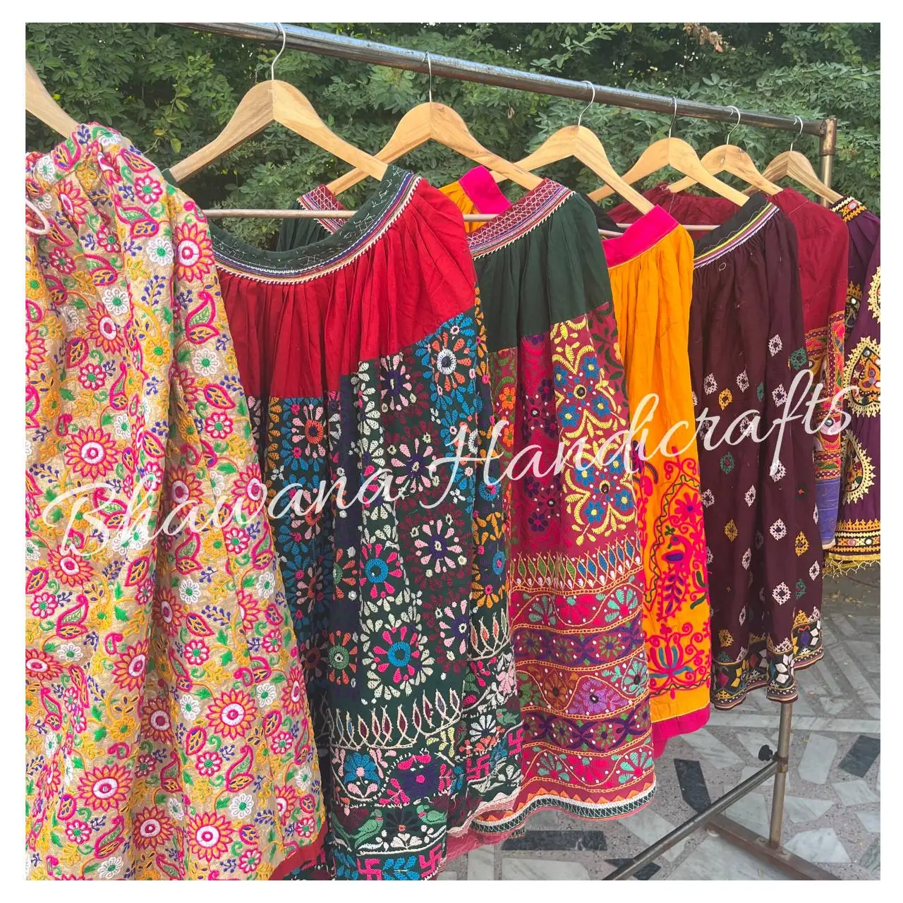 Banjara Hand embroidery vintage old skirt, Gypsy Boho style skirt, Long boho Gujrati skirt, Cotton ghagra unique skirt