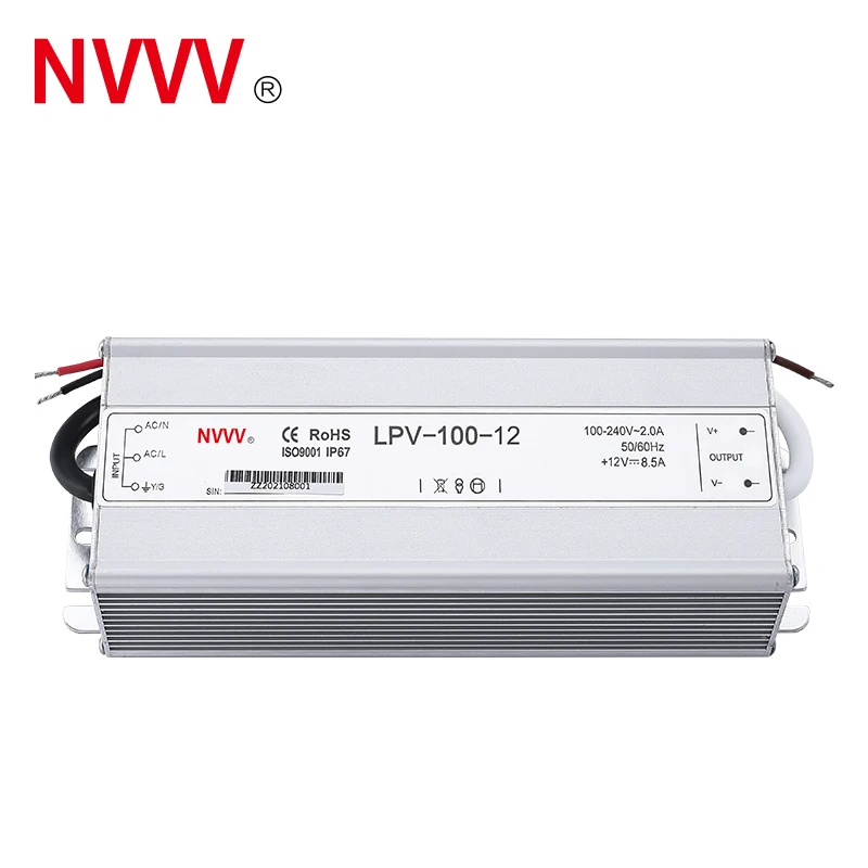 12v ac to dc transformer waterproof switching mode power supply LPV-100-12 LED driver 100W