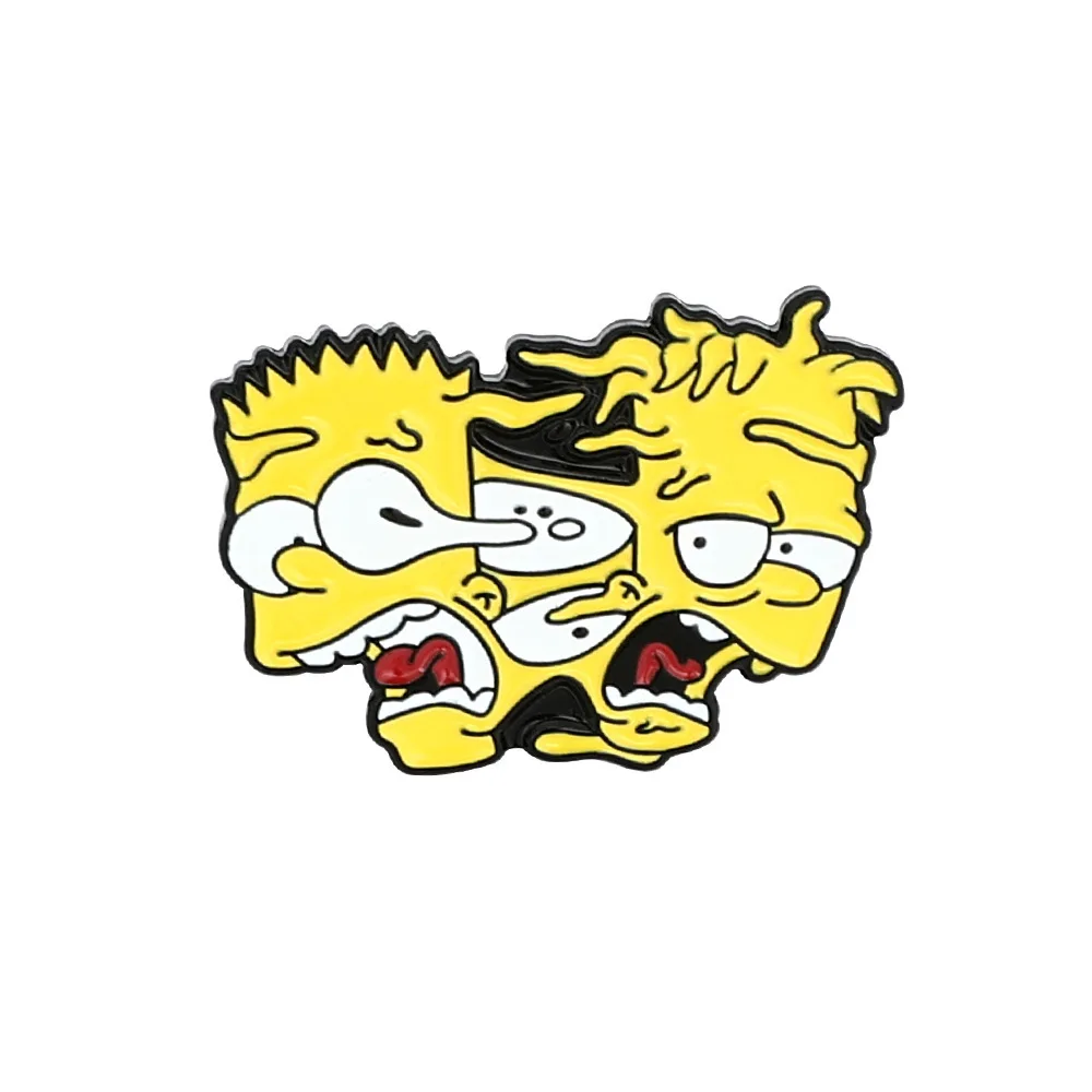 Manufacturing  Custom Metalicos Broches Pin Para Gorras Ename Pins For The Simpsons Hats Screen Printing Cute Funny