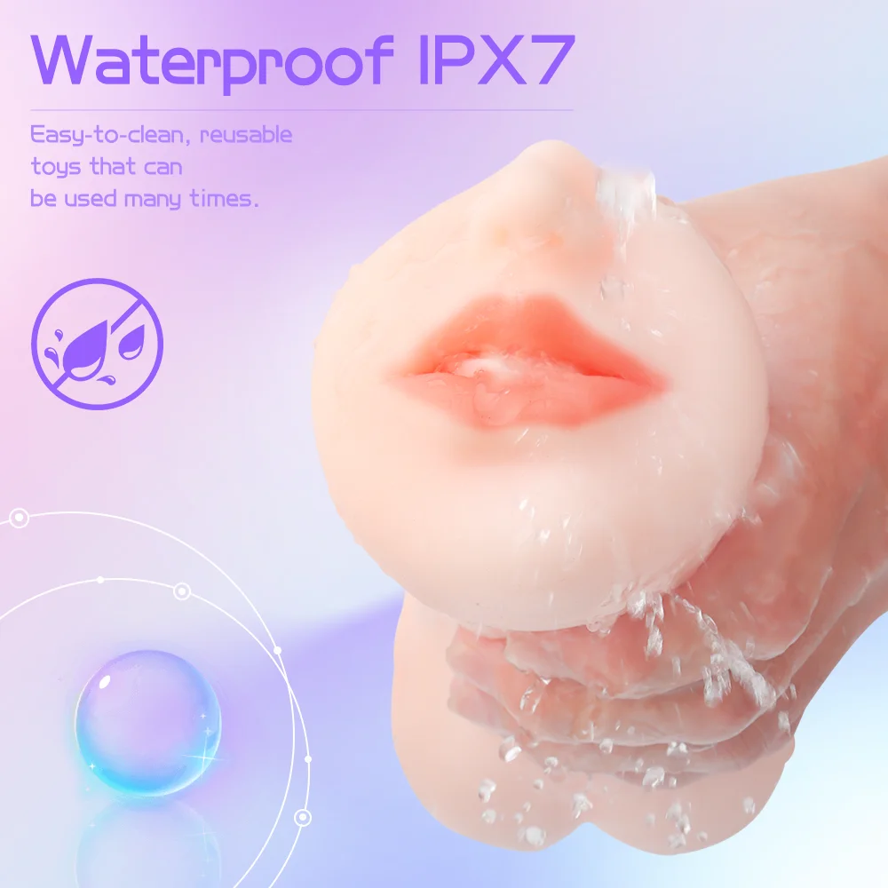 S-HANDE 3 in 1 TPE realistic Vivi male masturbator Pocket Pussy man sex toys Mouth vagina pussy sex toys for men masturbating