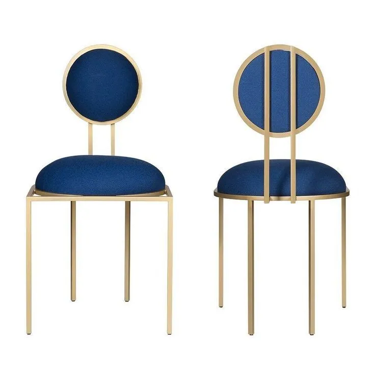 Unique Design Dining Chair High-end Modern Design Hotel Gold Metal Iron Legs Bar Stool High Commercial Armrest Bar Chair for Bar