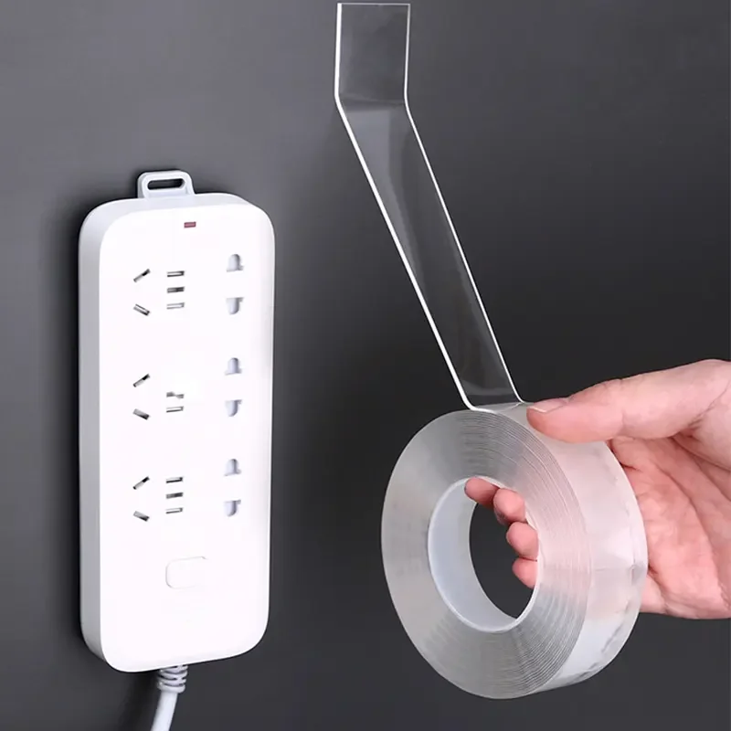 Nano Double Sided Adhesive Tape Picture Hanging Adhesive Strips Removable Wall Sticky Poster Tape Decor Carpet Tape