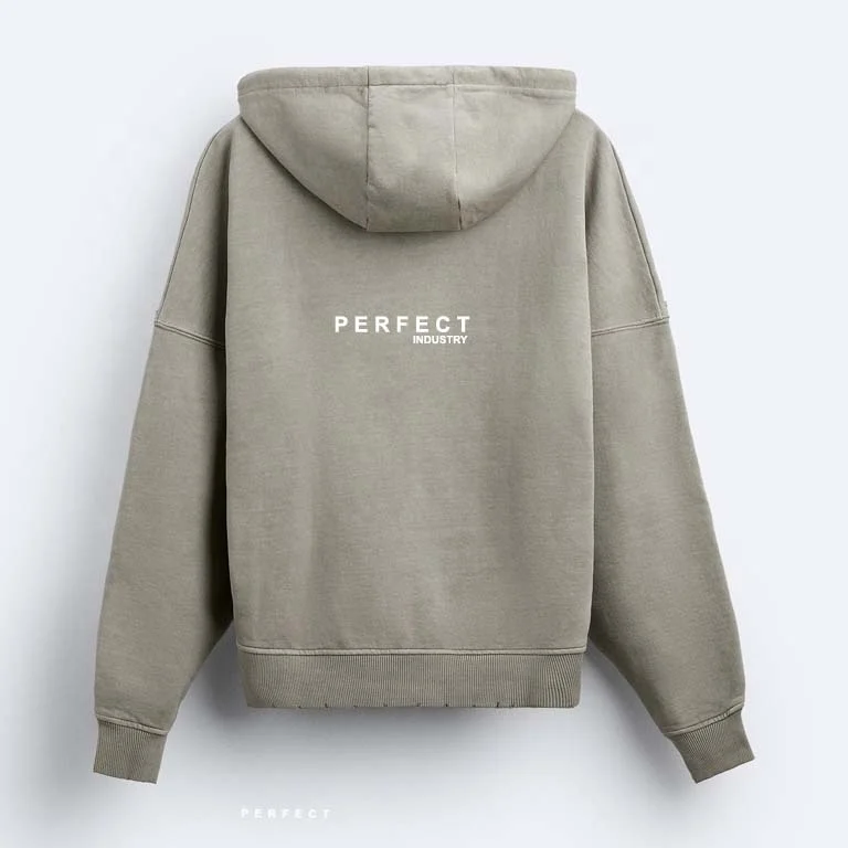 WASHED ZIPPERED HOODIE SWEATSHIRT UNISEX HOODIES PREMIUM QUALITY CUSTOM LOGO ZIPPER HOODIE EMBROIDERED PUFF PRINTING DTG DESIGN