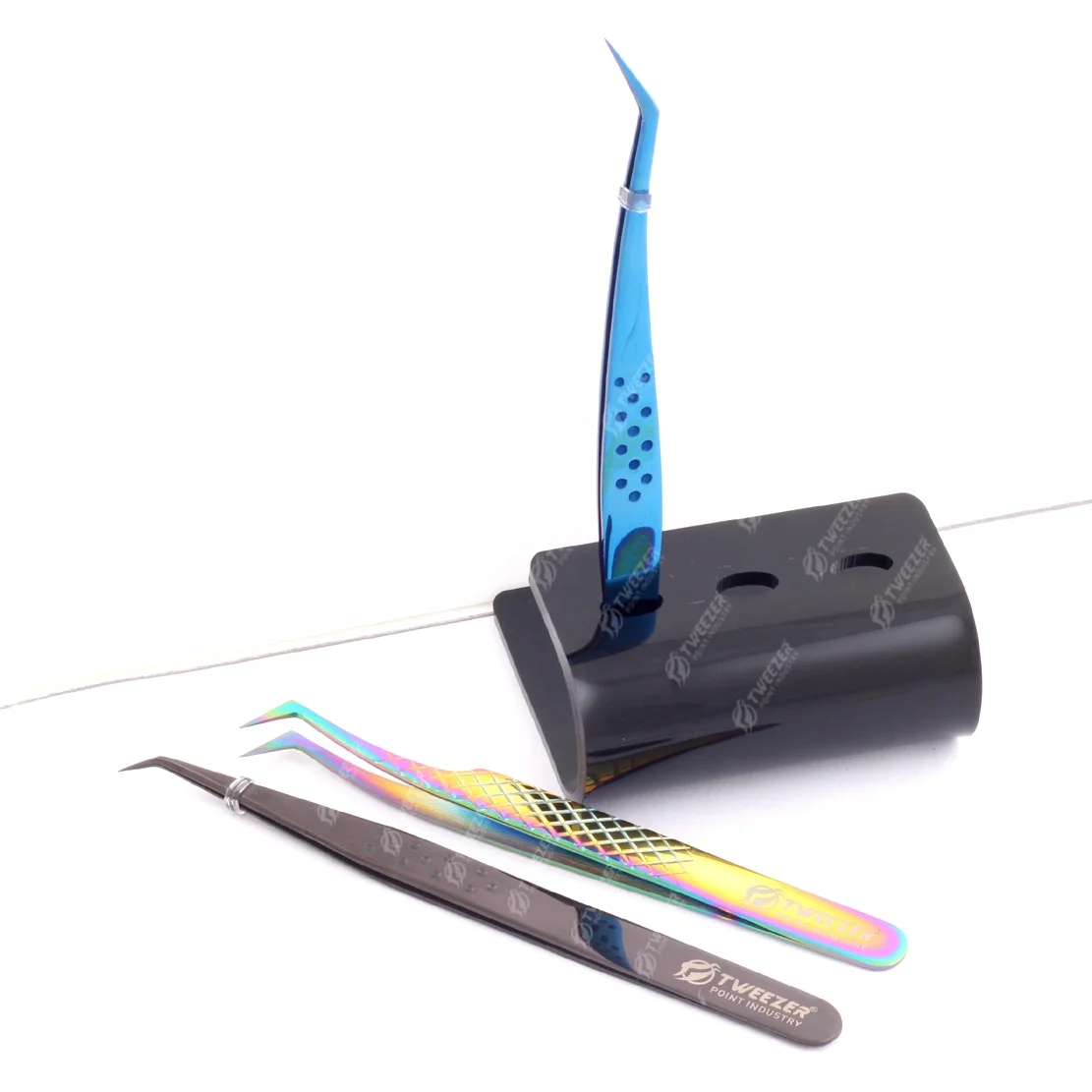 Professional Eyelash Tweezers Display Empty Stand For Eyelash Extension Tools Supplies Tweezer Stand Acrylic Holder Shelf